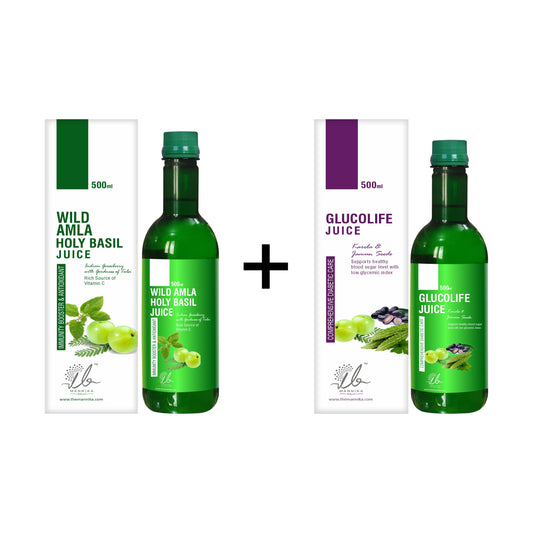 Wild Amla Holy Basil Juice + Glucolife Juice